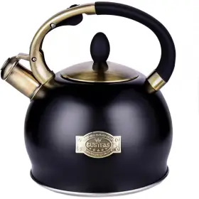 4-cups Adrinfly 313017425460 Whistling Tea Kettle-matte Black Traditional Stainless Steel With Cool To