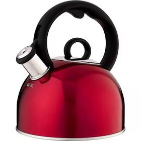 Adrinfly 313019624625 8-cup Stainless Steel Boiling Whistle Stovetop Classic Kettle In Metallic Red Ma