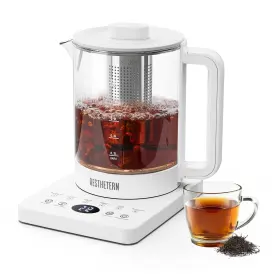Aesthetern 717181651982 Electric Tea Kettle 1.5 L Glass With Infuser Temperatur