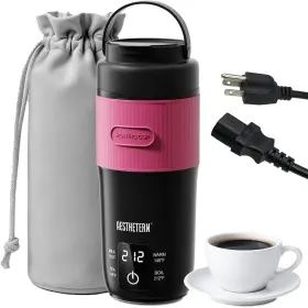 Fg-ec002d Aesthetern Portable Electric Tea Coffee Kettle Travel Boil Water Stewable Smart Led Bottle