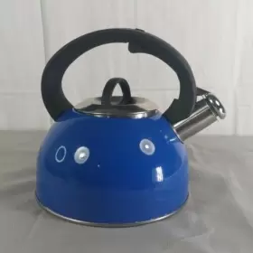 Aidea 958453400301 Porcelain Enameled Whistling Tea Kettle 2.3 Quart Cobalt Blue
