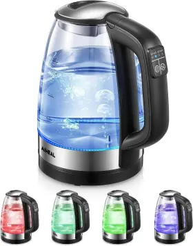 Xj-iye5-6p2m Aiheal Electric Kettle Glass Temperature Control With 5 Colors Led Lights Va