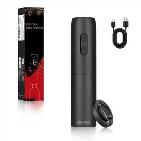 Aikaro Kb1-601901 - Electric Wine Bottle Opener Automatic Corkscrew Single Black