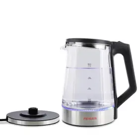 Aiwa 805106820602 Electric Black Tea Kettle 8.4 Cups With Blue Indicator Lights