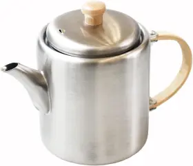 70245 Aizawa Black Peaman Straight Pot String Hand Stainless Steel 400ml Silver