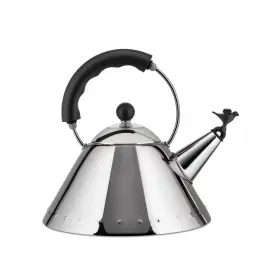 9093 Alessi 759284583326 Michael Graves Stainless Steel Whistling Kettle 2 Quarts Black