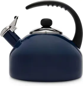Alfay Designs 726084490420 Farberware Omega Tea Kettle Whistling Pot Works For All Stovetops Porcela
