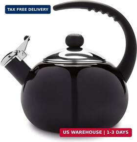 Alfay Designs Inc. 736105729156 Farberware Luna Water Kettle Whistling Tea Pot Works For All Stovetops Porcel