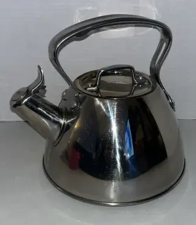 025-8108 All-clad Metal Crafters 2 Quart Whistling Stainless Steel Kettle Tea Pot Induction