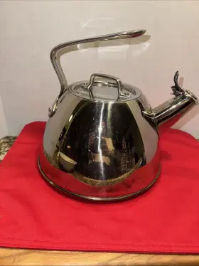 069-8117 All-clad Allclad 2 Quart Tea Kettle Pot Model #a4 Pre Owned