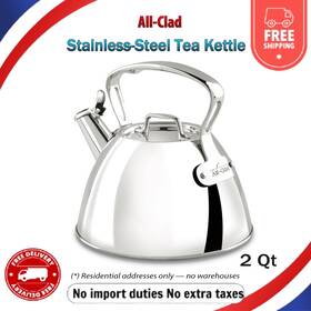 All-clad 11644898717 Stainless Steel Tea Kettle 2 Quart Induction Cookware Silver Pot