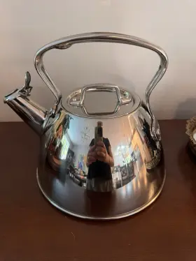 117-5143 All Clad All-clad Metal Crafters Stainless Steel 2 Quart Whistling Tea Kettle Stoves