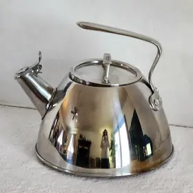 169-7163 All-clad Metal Crafters 2 Quart Whistling Stainless Steel Tea Kettle Pot