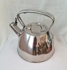 195-5199 All-clad Stovetop Tea Kettle Stainless Steel 2 Qt 1.9 L Induction Compatible