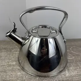 591-0238 All-clad 2 Quart No Whistle Stainless Steel Kettle Tea Pot Induction Compatible
