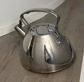 601-7360 All-clad 2-quart Stainless Steel Teapot Used/very Good Condition High Quality