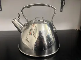 A4356-2285 All-clad 2 Quart Stainless Tea Kettle Induction Compatible A4 356-2285