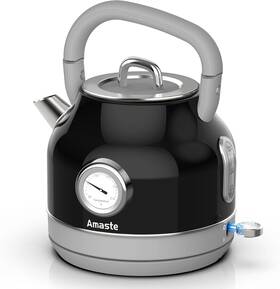 Amaste 744759425874 Electric Kettle Retro Tea With Thermometer 57 Oz Hot Wa