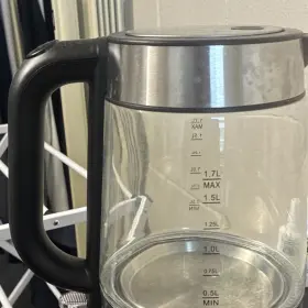 C250926za6ok Amazonbasics Glass Stainless Steel Cordless Electric Kettle 1.7l Water Level Indicator