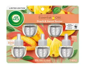 6233802075 Amazonus/recas Air Wick Plug In Scented Oil Refill 5 Ct Fresh Peach And Sweet Nectar