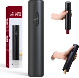 Anv101eb Annivers Electric Wine Bottle Opener Electronic Automatic Corkscrew Black