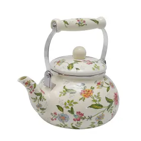 Fgelmq456 Anxingo Colorful Water Kettle Porcelain Enamel Tea 2.5l Retro Classic