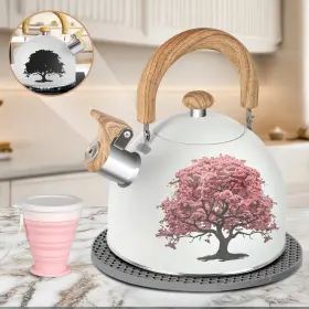 Arc Advanced Royal Champion 679833313993 Stainless Steel 2-quart Whistling Milk White Tea Kettle With Magic Color