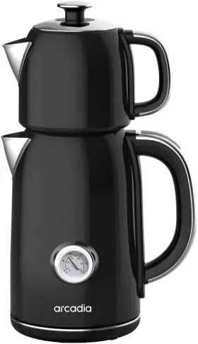 Arc101a Arcadia Electric Turkish Black Herbal Tea Maker Kettle Stainless Steel 1.7l