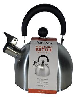 Aroma Awe-010a 1.5 Quart Stainless Steel Stovetop Kettle Silver