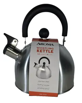 Awe-010a Aroma 1.5 Quart Stainless Steel Stovetop Kettle Silver