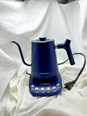 Agk003 Arspic Beautiful Dark Blue Gooseneck Electric Hot Water Kettle