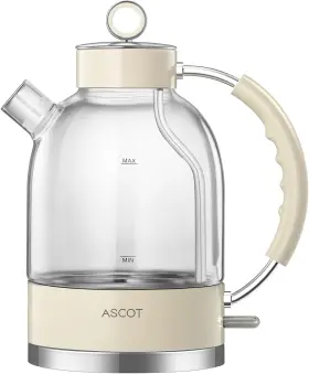 Ascot 711181606492 Electric Kettle Glass Tea Gifts For Men/women/family 1.5l