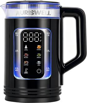 Auriswell 445042248271 Electric Tea Kettle With Temperature Control Glass Smart Water Boiler For