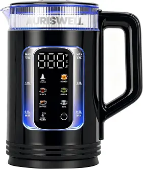 Auriswell 445042248271 Electric Tea Kettle With Temperature Control Glass Smart Water Boiler For