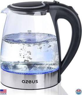 Azeus B0c8ngp8rz 1.8l Electric Kettle - Fast Boil Auto Shut-off 360 Swivel Base Stainless
