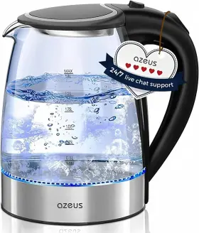 Cx-807 Azeus 1.8 L 1500w Electric Glass Kettle Cool Touch Hot Water Anti-scalding Bpa-free