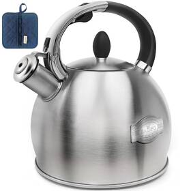Baerfo 720490625094 Stainless Steel Whistling Stovetop Kettle Tea Vintage