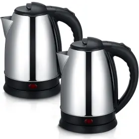 Sil-baquler-465 Baquler 2 Pcs 2l Electric Kettle Stainless Steel Hot Water With Auto Shut Off