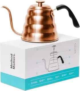 Barista Warrior 726084502796 Gooseneck Kettle For Pour Over Coffee And Tea With Thermometer F