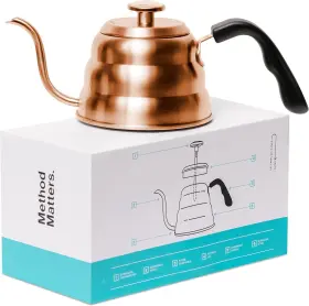 Barista Warrior 796474992926 Pour Over Coffee 1.1 Quarts Copper Coated Stainless Steel