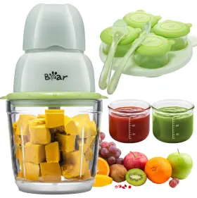 B0dhkp3gz9 Bear Baby Food Maker Processor Set With Containers And Spoons - Fresh Healthy Meals
