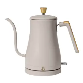 19456 Beautiful 1-liter Electric Gooseneck Kettle 1200 W Porcini Taupe By Drew
