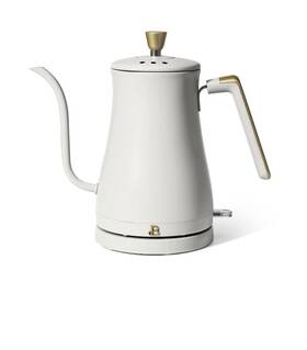 Beautiful Bdk1l-gn-wh 1l Gooseneck Electric Kettle 1200w White Icing Drew Barrymore