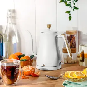 L-123 Beautiful 1-liter Electric Gooseneck Kettle 1200 W White Icing Durable Design