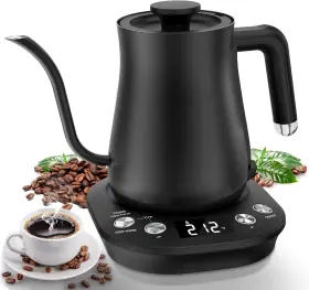 Ks-g082 Beizuzu Precision Temperature Electric Gooseneck Kettle 304 Stainless Steel 1 F Contro