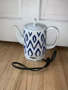 13724 Bella Blue Aztec 1.2 Lt Electric Ceramic Tea Kettle Detachable Base And Boil Dry