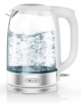 Bella 829486176005 Electric Kettle And Water Boiler 1.7l - Cordless Clear Glass Led Color