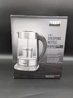 90069 Bella Pro Series 2 In 1 Steeping Kettle 1.7l Electric 7 Cup Tea Coffee Maker New