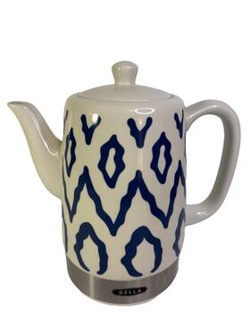 Bella Keg5805-ul 1.5l Electric Ceramic Tea Kettle Model Keg5808-ul White Blue Aztec No Base