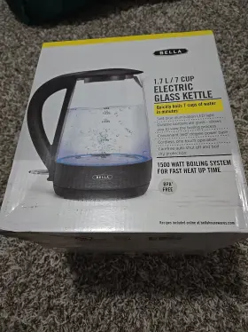 Kegs5807ba-ul Bella Electric Tea Kettle Kitchensmith Black 1.7l 7 Cups